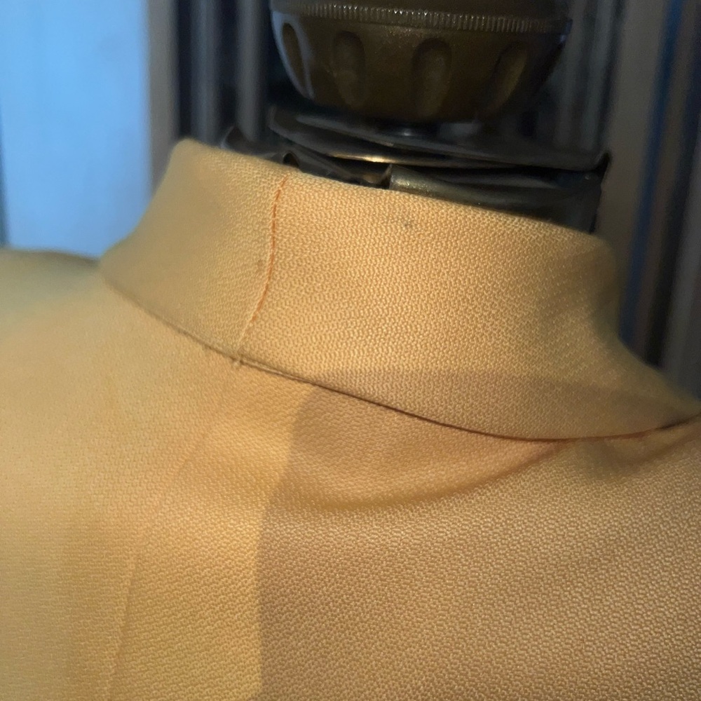 Women's Yellow Draped Single-Button Blazer - Picture 7 of 8